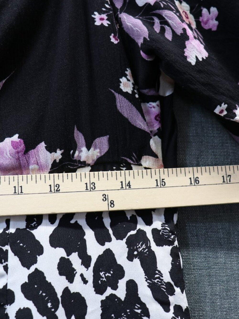 Nasty Gal Print Mix Maxi Dress 8 NWT Leopard Floral Empire Waist Long Sleeve - Picture 10 of 14